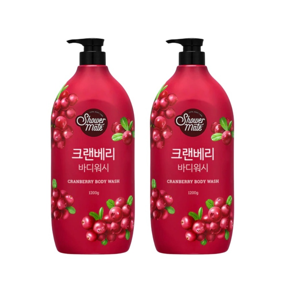 2-Pack Shower Mate ~ Cranberry Moisturizing Body Wash 42.3 fl oz Each